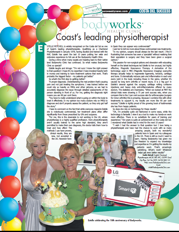 Euro Weekly News - Coast's Leading Physiotherapist