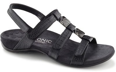 Vionic Orthotic Sandal - Amber in black