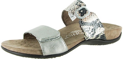 Vionic Orthotic Sandal - Camila in Pewter/Snake