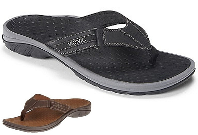 Vionic Mens Orthotic Sandals - Harbour in black or brown - The ...