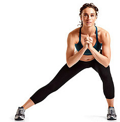 Side lunges for ski fitness