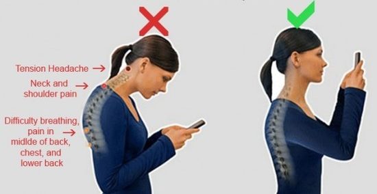 Watch your posture when using your smartphone