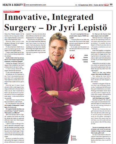 Dr Lepisto in the EWN