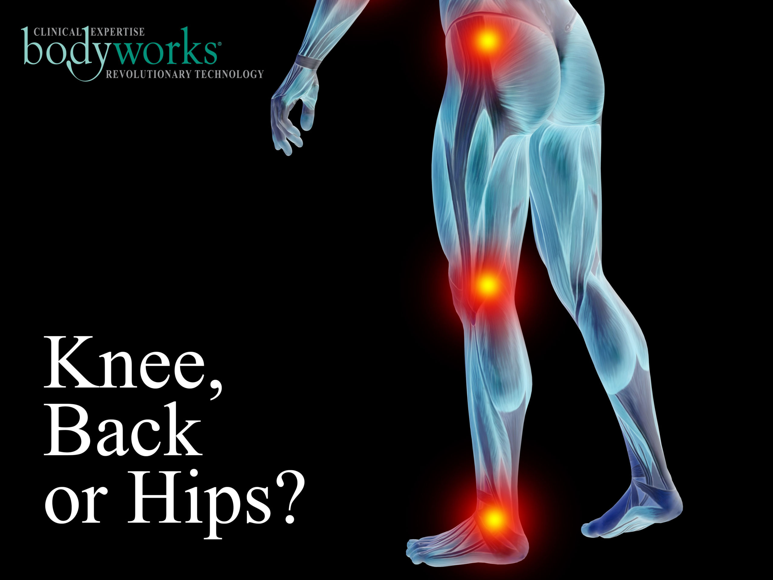Knee Back Hip - referred pain. Consultant Estelle Mitchell at Bodyworks