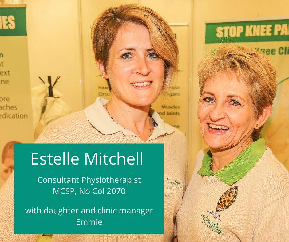 Consultant Physiotherapist Estelle Mitchell from Bodyworks Clinic with daughter and Patient Care Coordinator Emmie