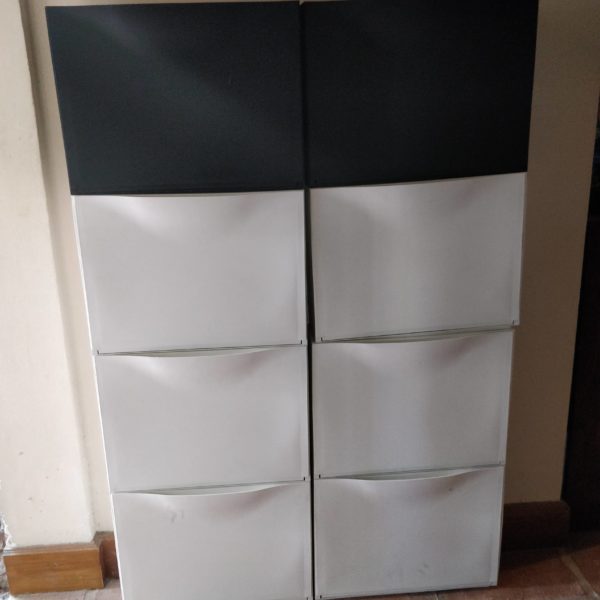 8 IKEA Trones Shoe storage cabinets 6 white, 2 black